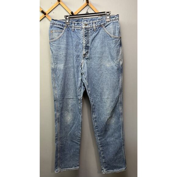 Lands' End Other - Lands End Jeans Mens‎ Size 37x33 Insulated Flannel Lined Regular Fit Light Denim